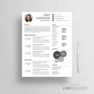 Creative resume template for Word