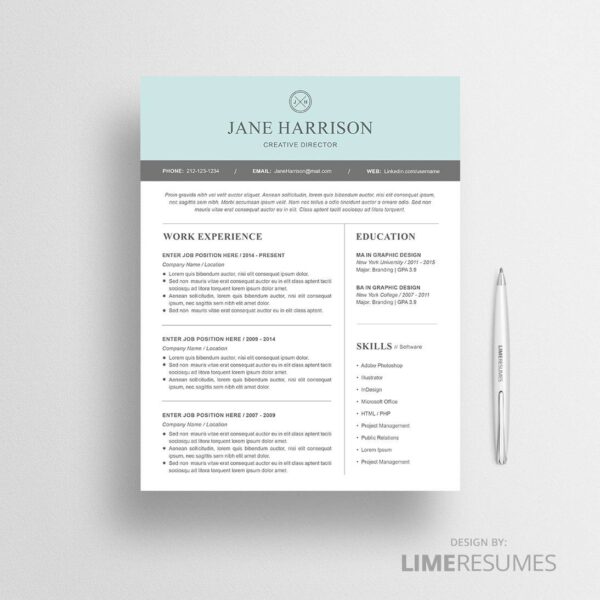 Modern resume template for Word