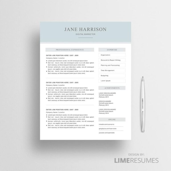 2 page resume template 44
