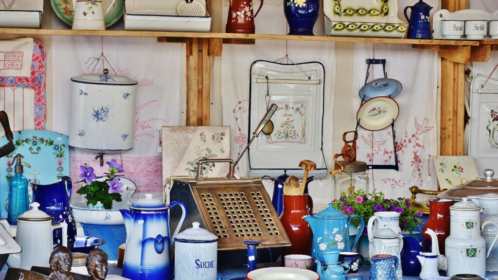 image showing a handful of items in the store of an antique dealer